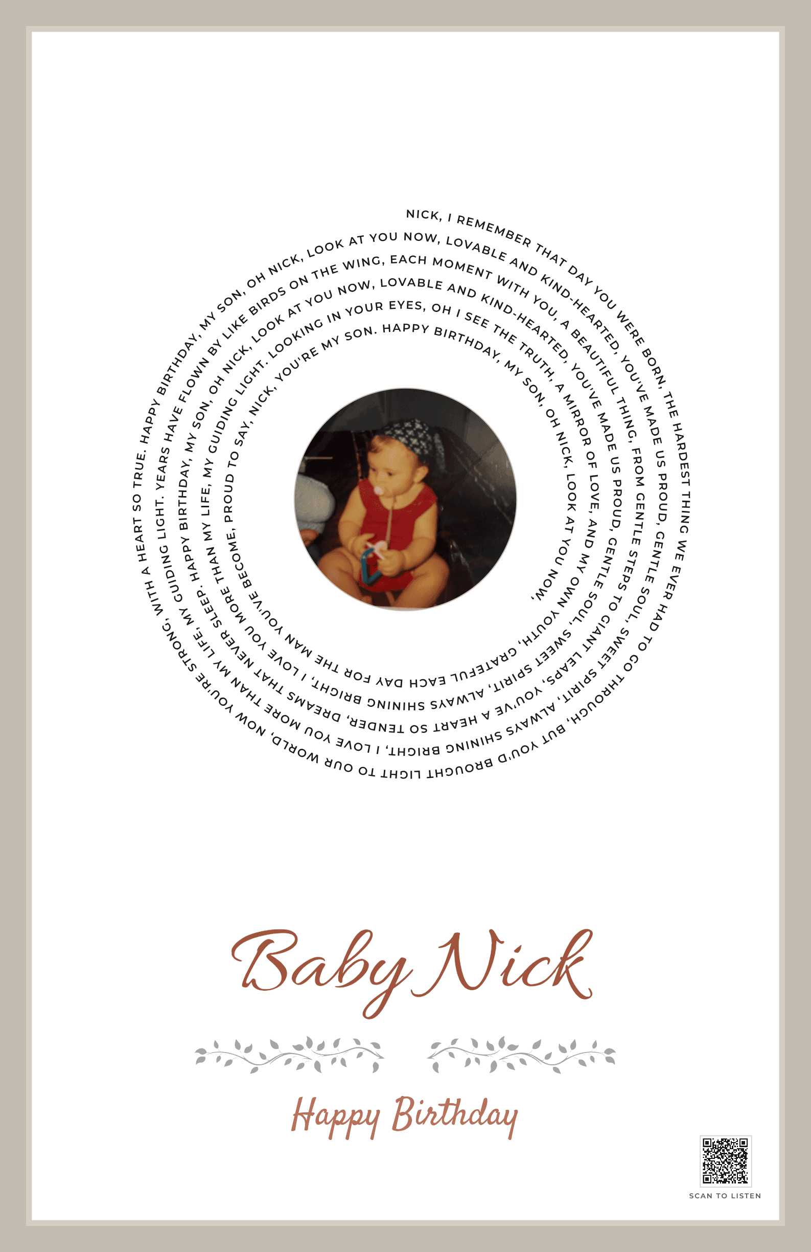 Strong and Kind-Hearted, My Son Nick